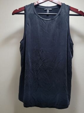 Eileen Fisher Black Cupro Tank Top